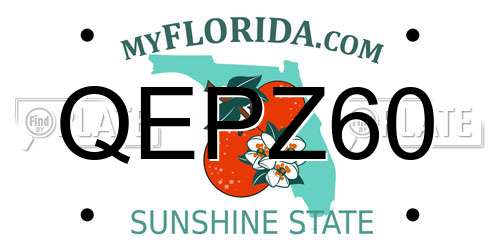 QEPZ60 Florida License Plate
