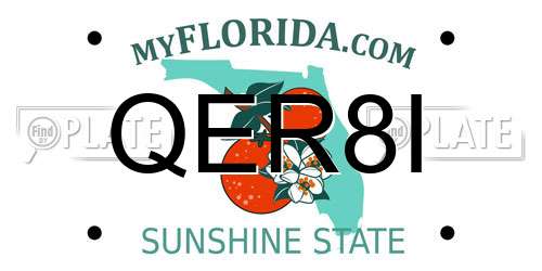 QER8I Florida License Plate