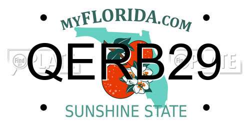 QERB29 Florida License Plate
