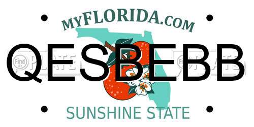 QESBEBB Florida License Plate