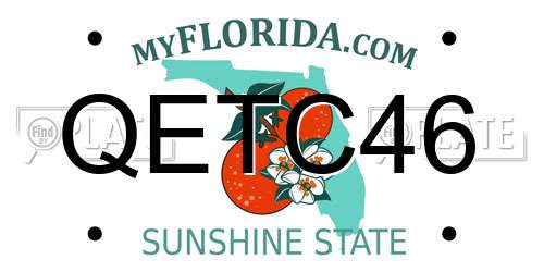 QETC46 Florida License Plate