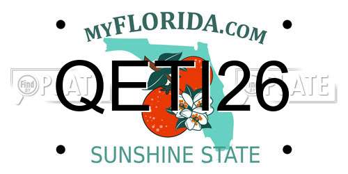 QETI26 Florida License Plate