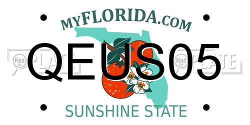 QEUS05 Florida License Plate