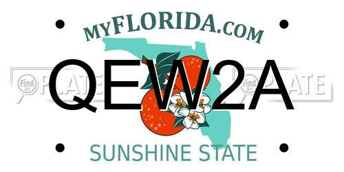QEW2A Florida License Plate