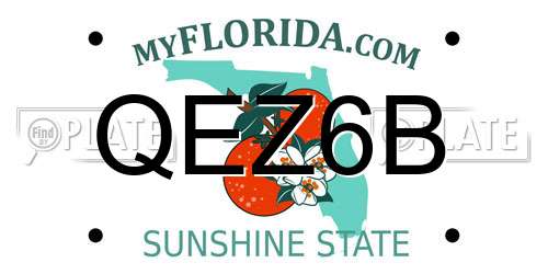 QEZ6B Florida License Plate