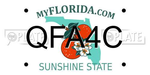 QFA4C Florida License Plate