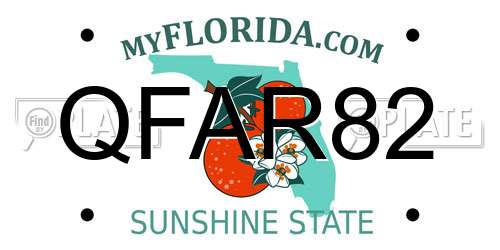 QFAR82 Florida License Plate