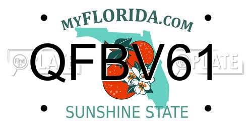 QFBV61 Florida License Plate