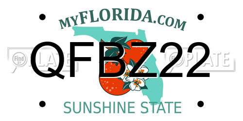 QFBZ22 Florida License Plate