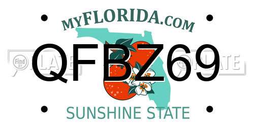 QFBZ69 Florida License Plate