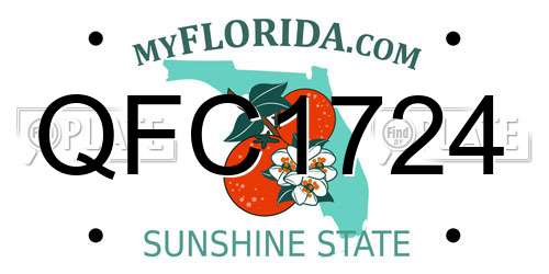 QFC1724 Florida License Plate