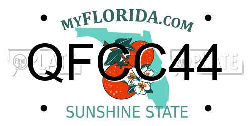 QFCC44 Florida License Plate