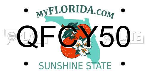 QFCY50 Florida License Plate