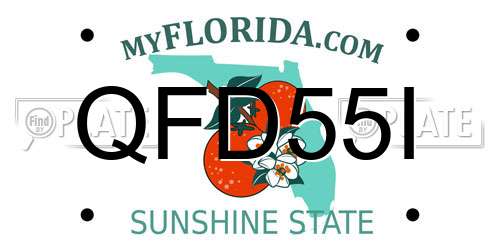 QFD55I Florida License Plate