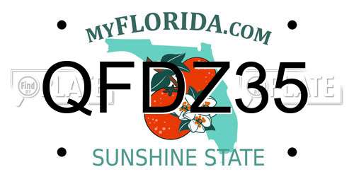 QFDZ35 Florida License Plate
