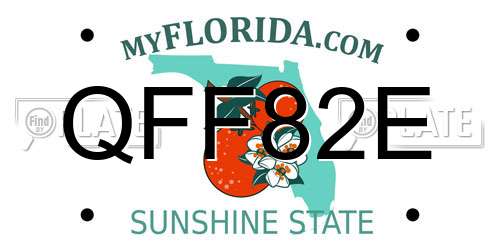 QFF82E Florida License Plate