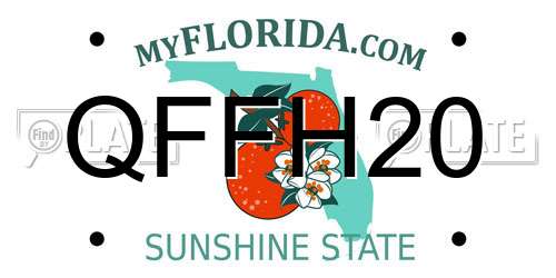 QFFH20 Florida License Plate