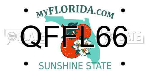 QFFL66 Florida License Plate