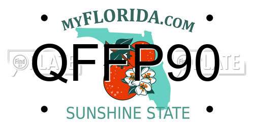 QFFP90 Florida License Plate