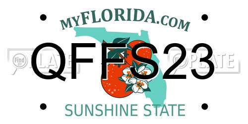 QFFS23 Florida License Plate