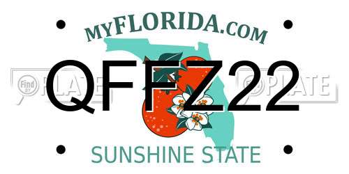 QFFZ22 Florida License Plate