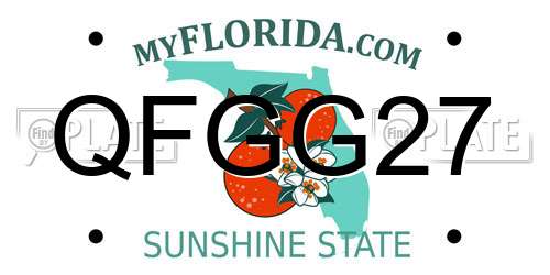 QFGG27 Florida License Plate