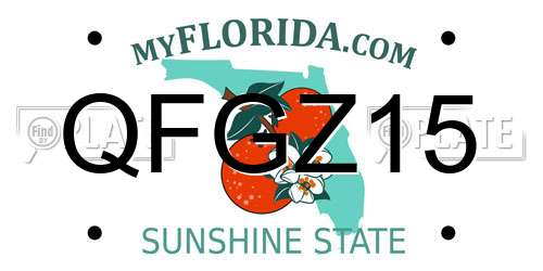 QFGZ15 Florida License Plate