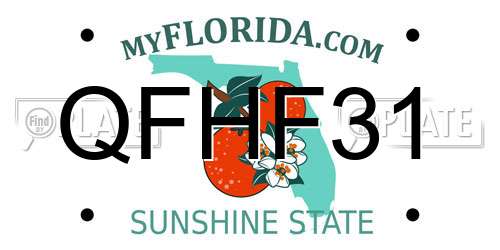 QFHF31 Florida License Plate