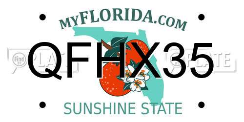 QFHX35 Florida License Plate