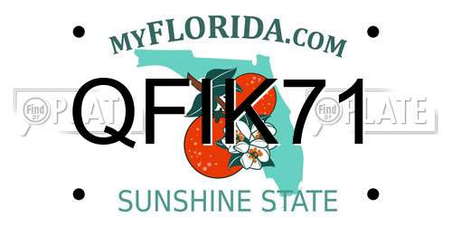 QFIK71 Florida License Plate
