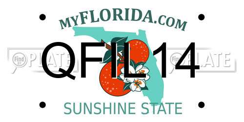 QFIL14 Florida License Plate