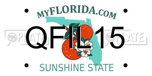 QFIL15 Florida License Plate