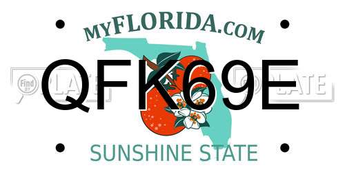 QFK69E Florida License Plate