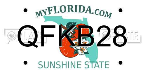 QFKB28 Florida License Plate