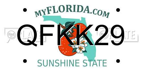 QFKK29 Florida License Plate