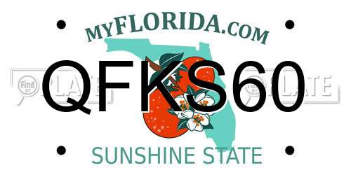 QFKS60 Florida License Plate