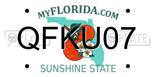 QFKU07 Florida License Plate