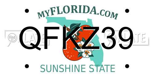 QFKZ39 Florida License Plate