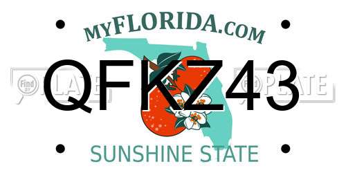 QFKZ43 Florida License Plate