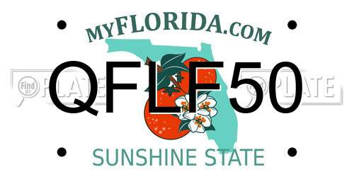 QFLF50 Florida License Plate