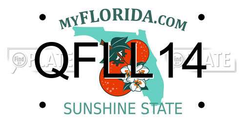 QFLL14 Florida License Plate