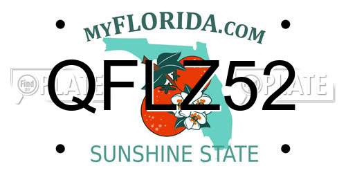 QFLZ52 Florida License Plate