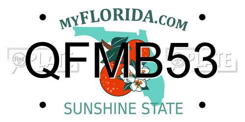 QFMB53 Florida License Plate
