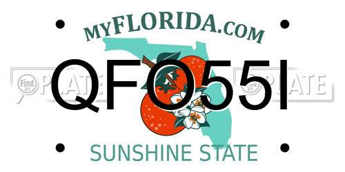 QFO55I Florida License Plate