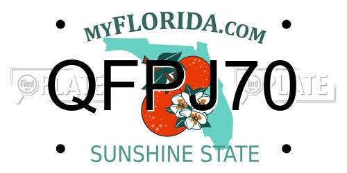 QFPJ70 Florida License Plate