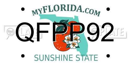 QFPP92 Florida License Plate