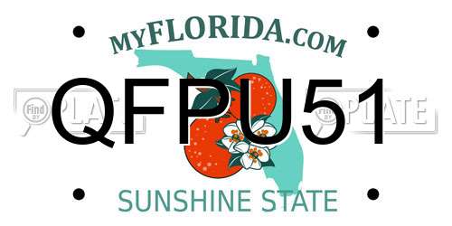 QFPU51 Florida License Plate