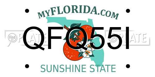 QFQ55I Florida License Plate