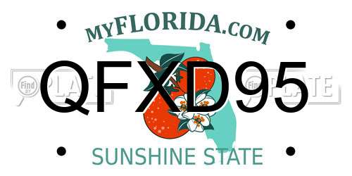 QFXD95 Florida License Plate