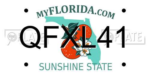QFXL41 Florida License Plate